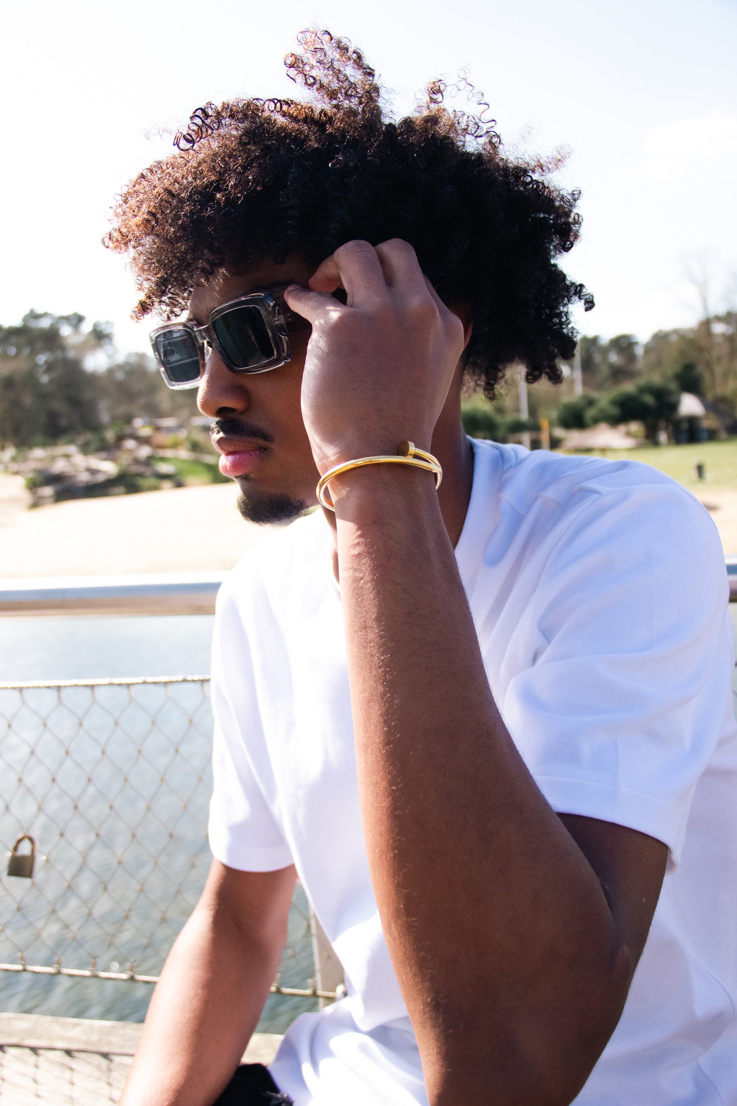 Gold-Plated Stainless Steel Charm Bracelet